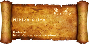 Mikics Anita névjegykártya
